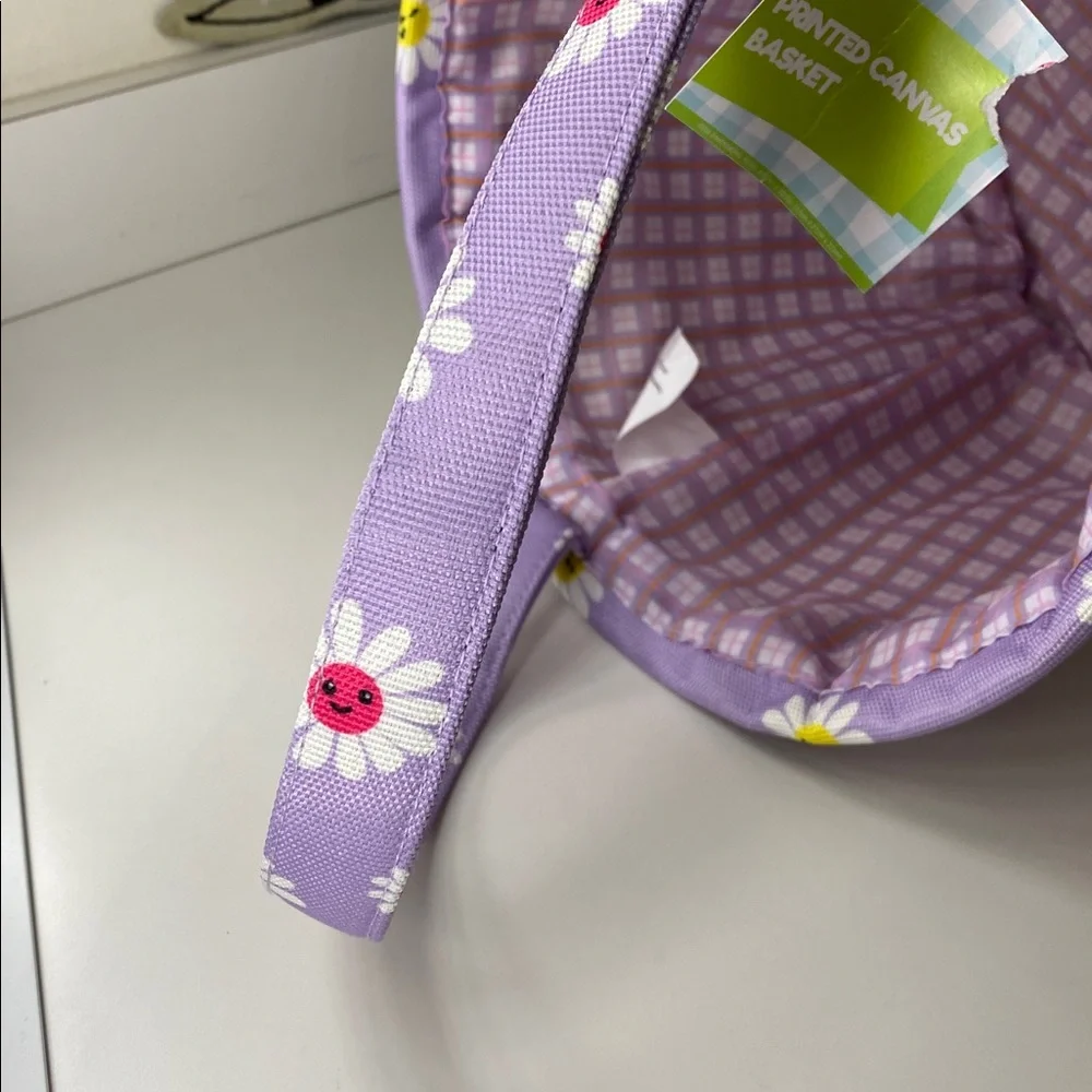 Bella Canvas Purple Floral Kids Basket